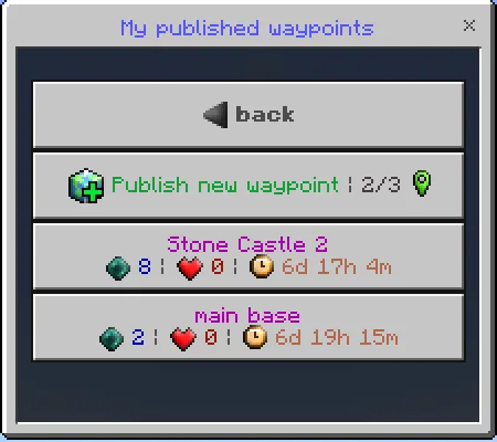 Selecting a Waypoint for Adding a Visitor to Blacklist