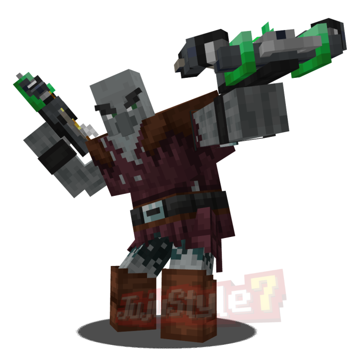 Zombified Mutant Piglin and Pigman in Minecraft Bedrock