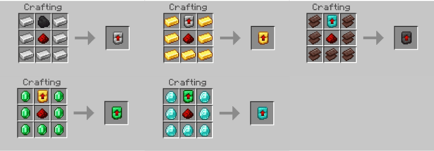 Vehicle crafting recipes