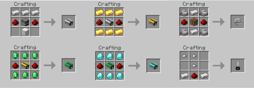 Engine crafting recipes