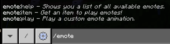 Item to access emote menu