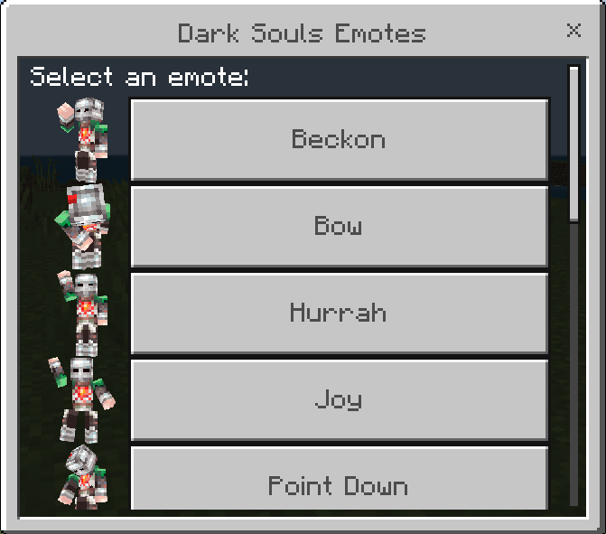 Dark Souls inspired emotes