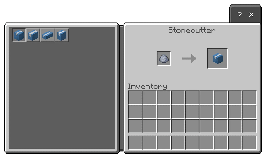 Stonecutter crafting interface