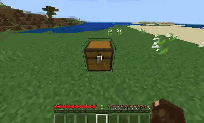 Picking up a block: First person view