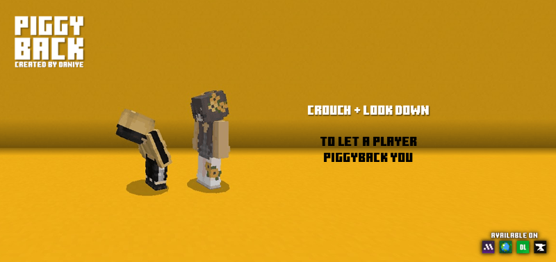 Player riding on another player in Minecraft