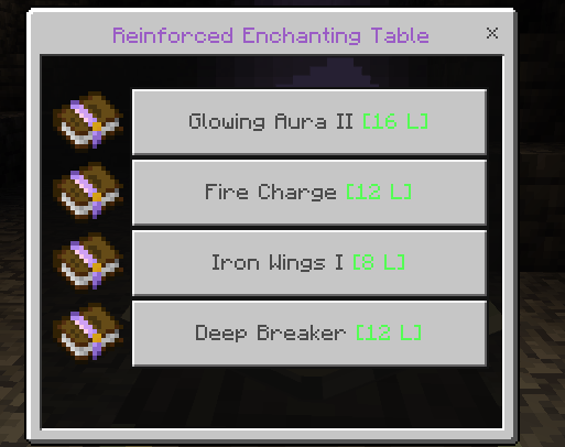 Enchantment interface