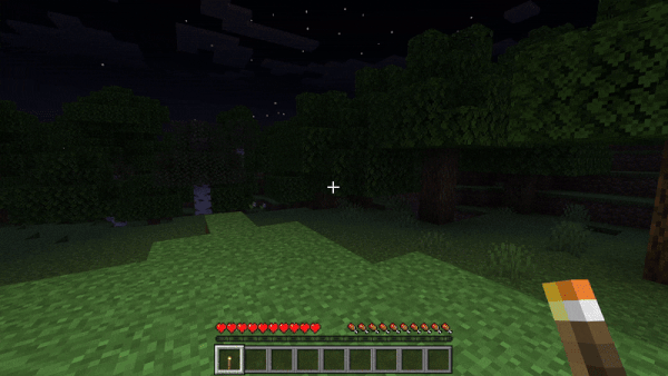 Torch in offhand animation