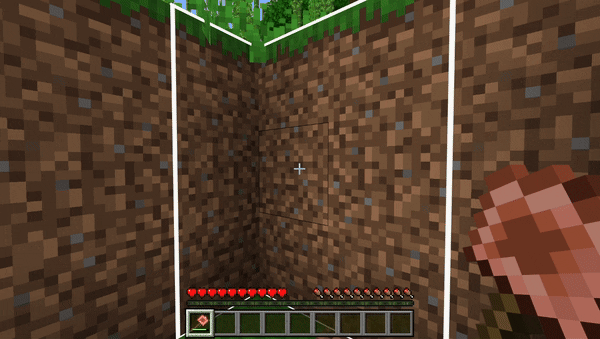 Mining 3x3 area animation