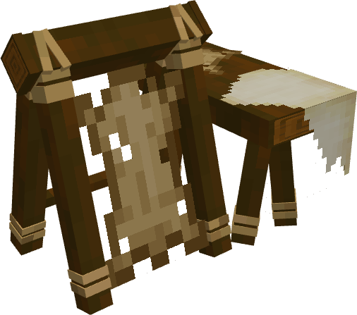 Tanning rack for processing hides