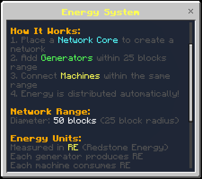 Network system interface and machines