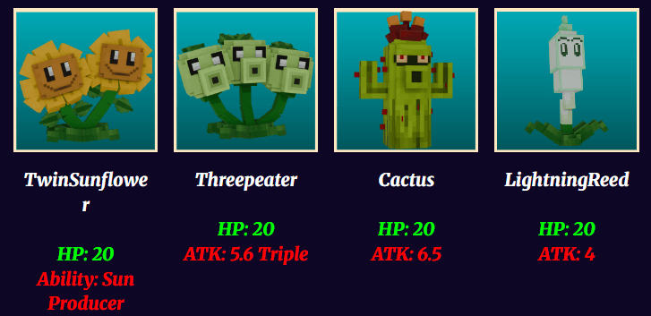 Plant abilities showcase