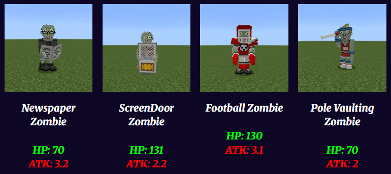 Zombies in Minecraft