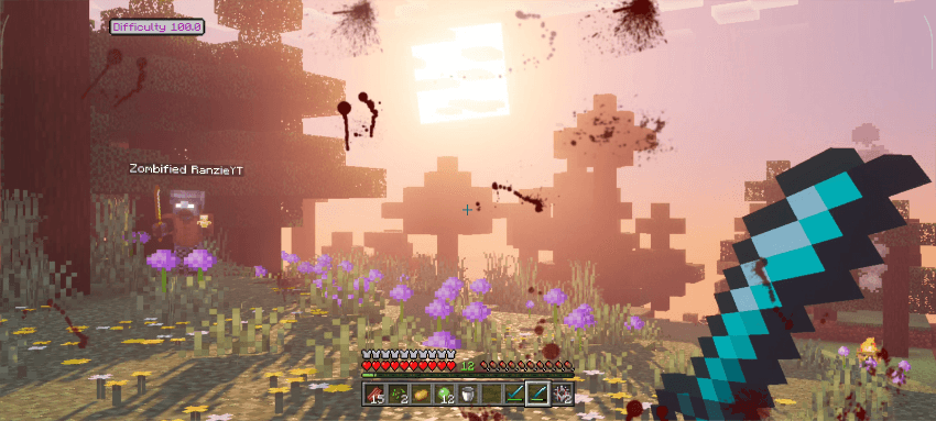 Zombie with glowing eyes