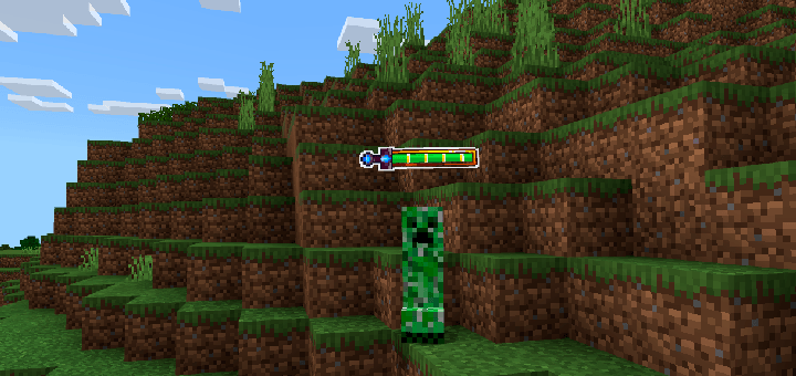 RPG Damage Indicator showing health bar color changes