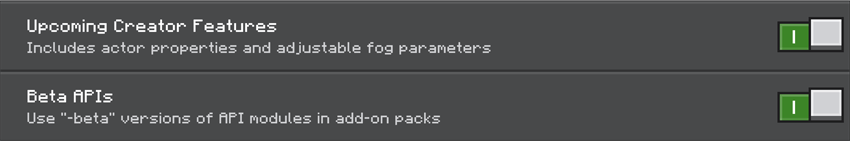Experimental Features