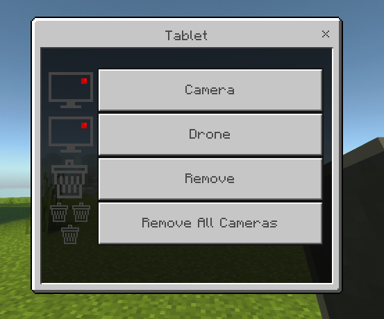 Tablet Camera and Drone Controls