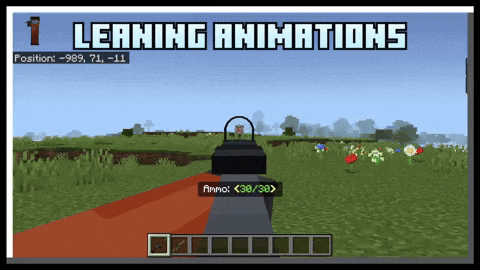 Aiming and leaning animation