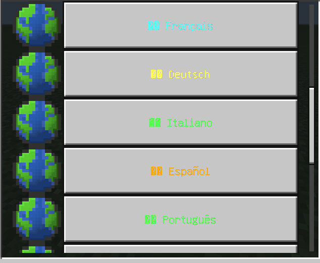 Localized language options.