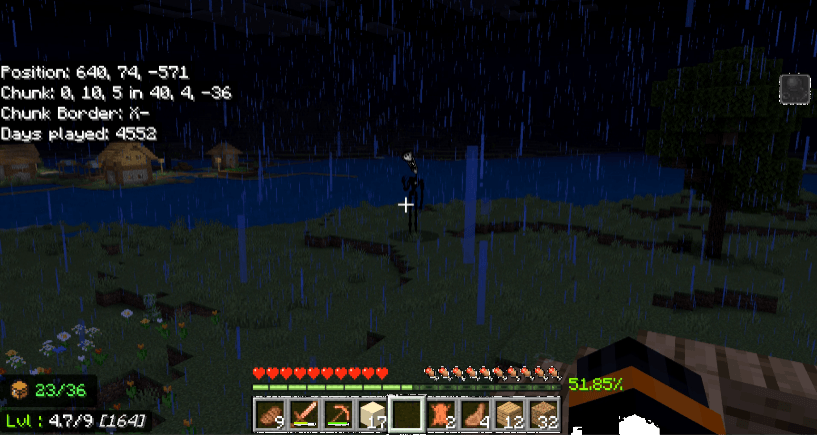 Screenshot showing the nightmare event