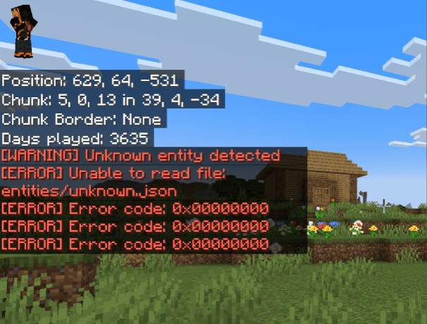 Gameplay image with glitches