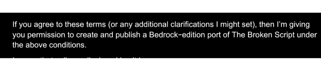 Screenshot of mod description in .docx format