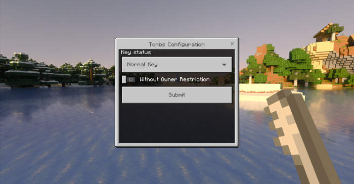 World configuration settings interface