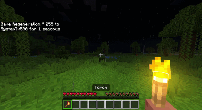 Torch off-hand usage animation