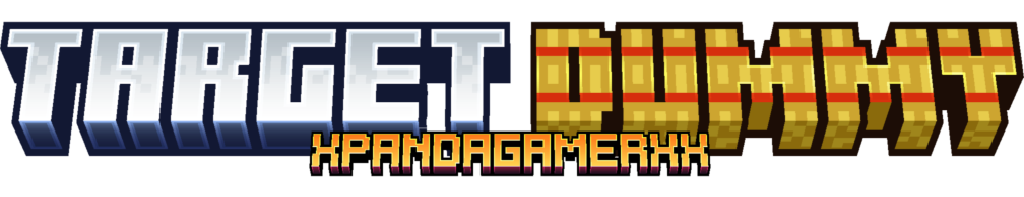 Target dummy placed in Minecraft world