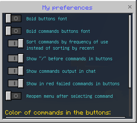 Customizing preferences