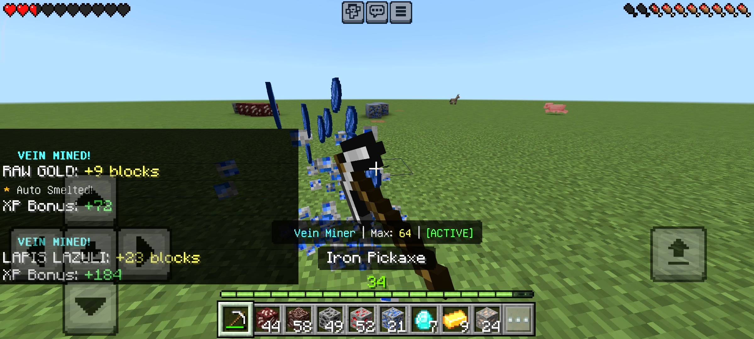 Vein Miner Addon: Auto Mine & Smelt — screenshot 1