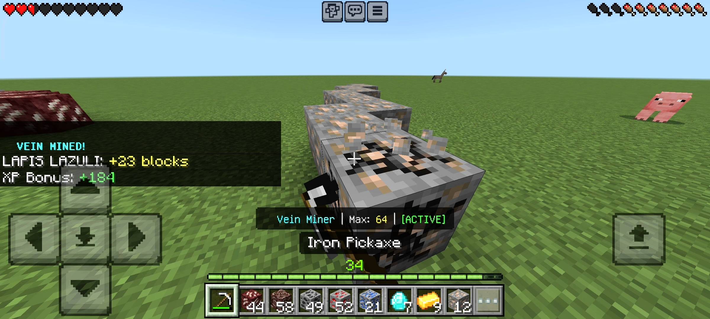 Vein Miner Addon: Auto Mine & Smelt — screenshot 1