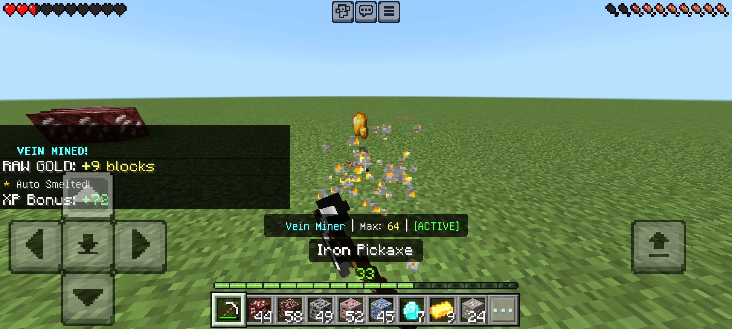 Vein Miner Addon: Auto Mine & Smelt — screenshot 1