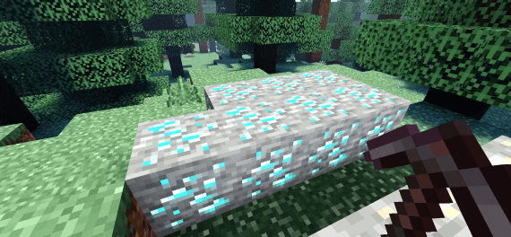 Ore vein mining demonstration