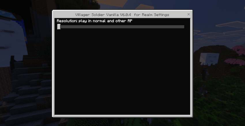 Resource pack selection interface