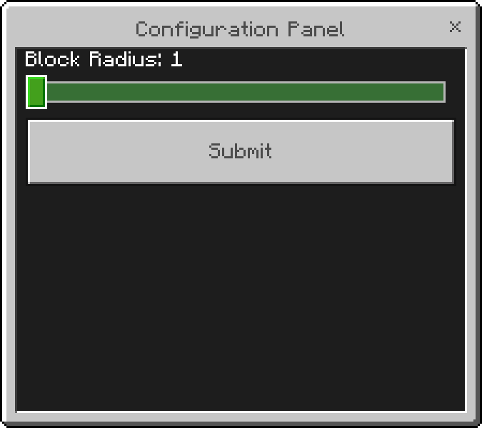 Configuration Panel Interface