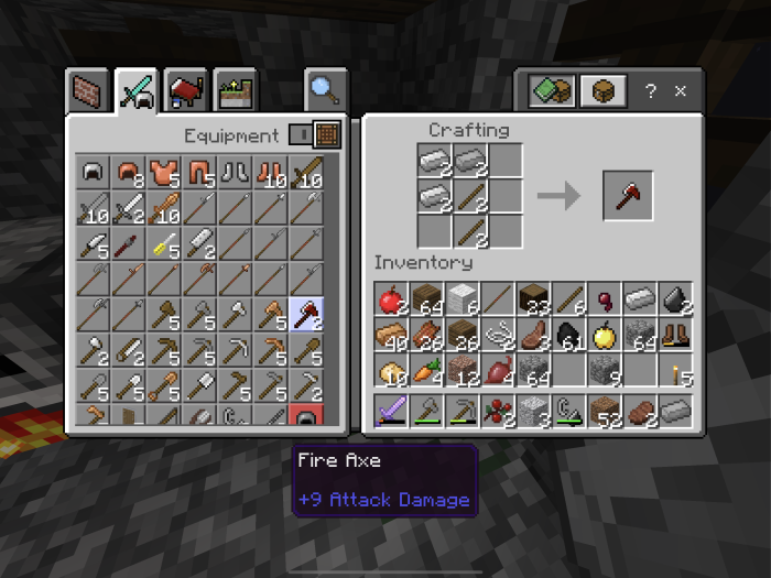 Weapon crafting materials