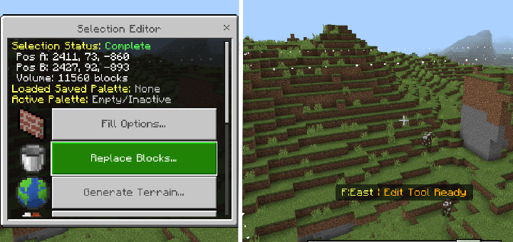 Replace Blocks Interface