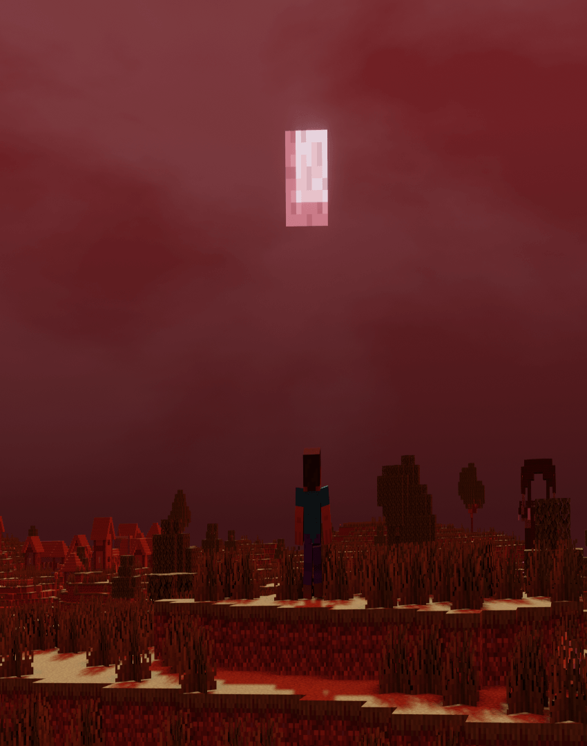 Blood Moon event with crimson fog