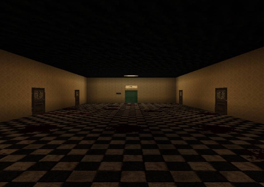 Yellow room with cabinets to search for keys