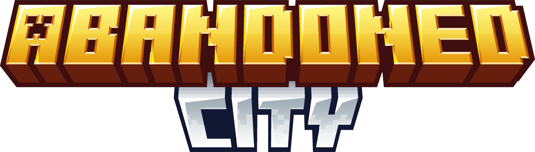 Abandoned city adventure world on snowy survival island