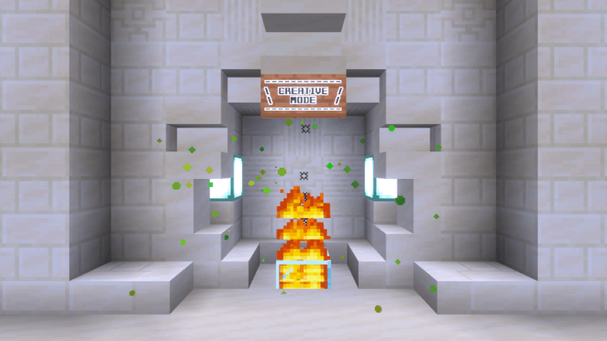 Creative mode teleport area