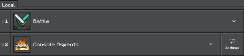Resource pack priority setup