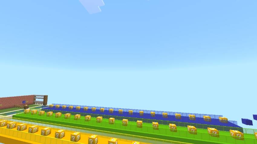 Race track with Lucky Blocks