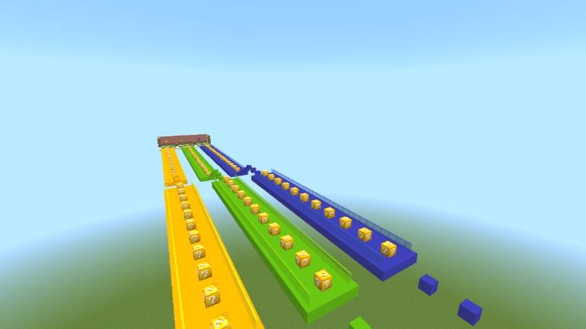 Player breaking Lucky Blocks