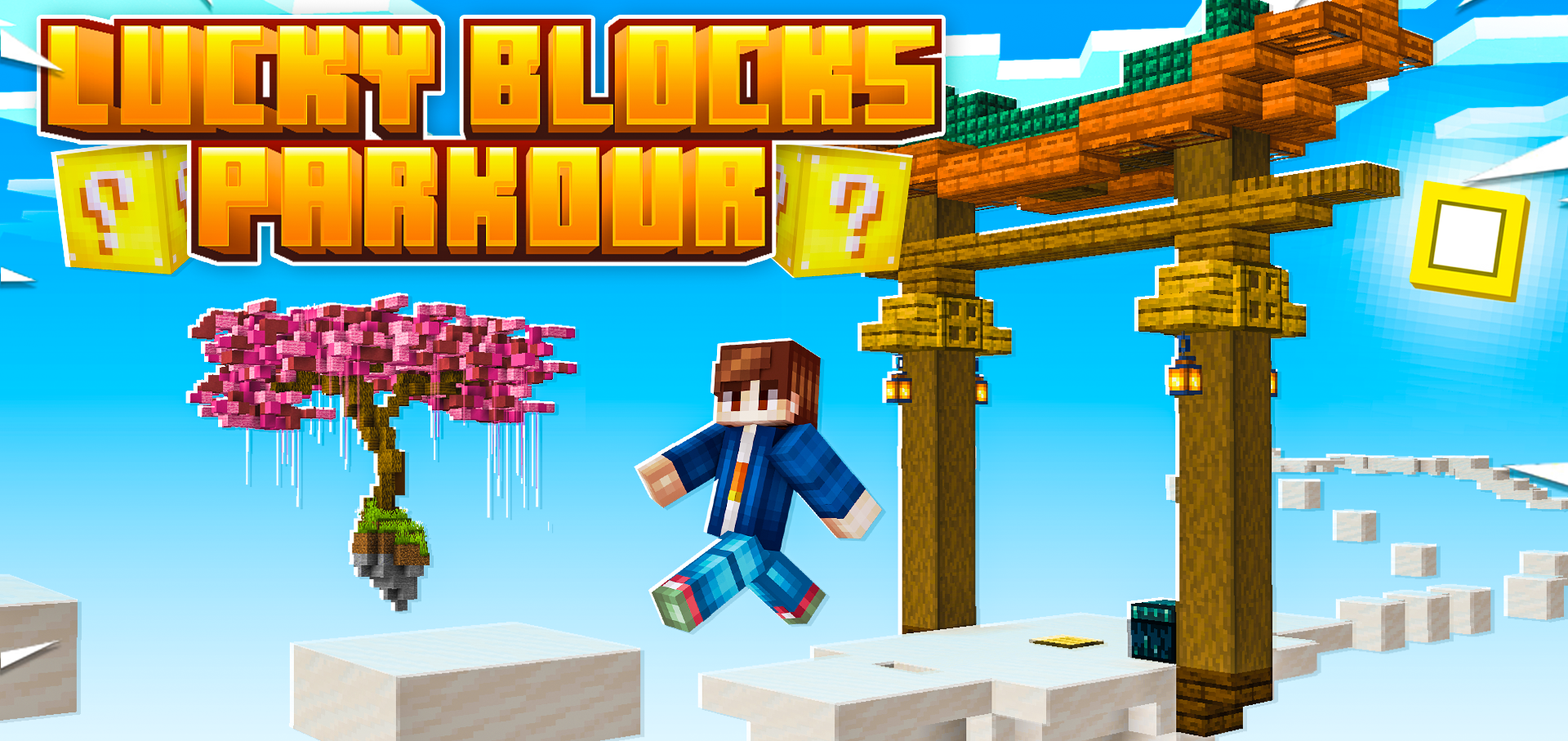 Lucky Blocks Parkour gameplay screenshot