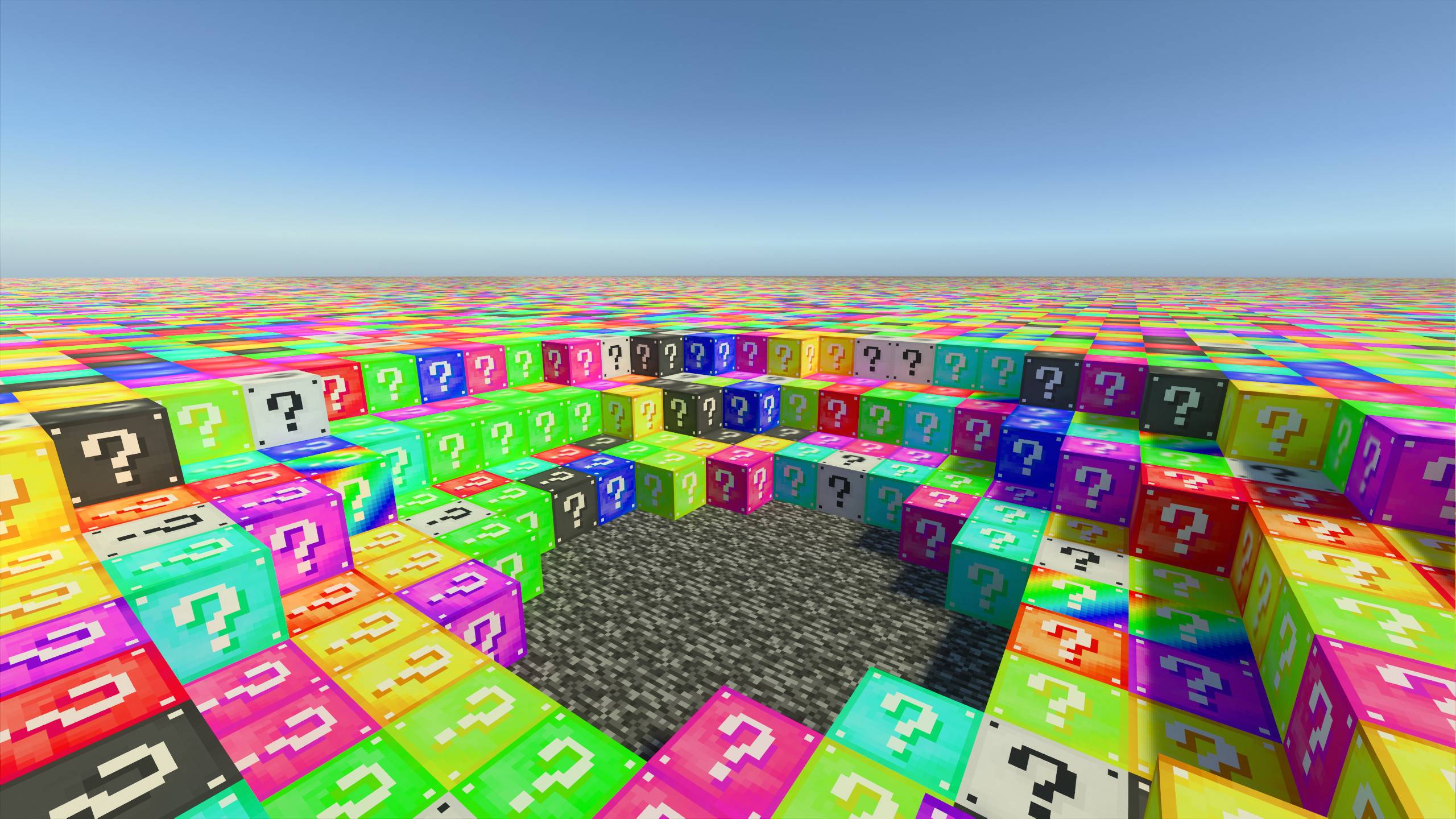 Three layers of Lucky Blocks in the world