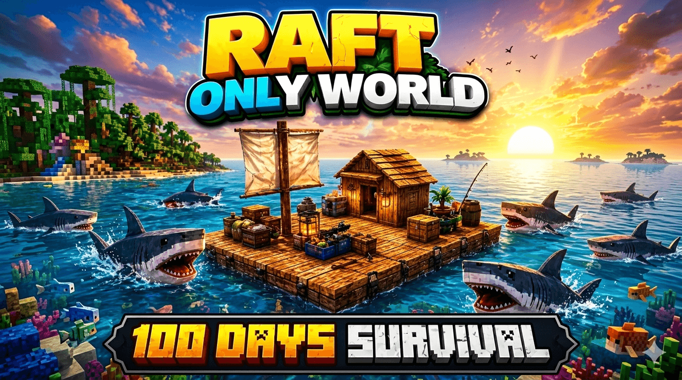 Only Raft World 100 Days Survival — screenshot 1
