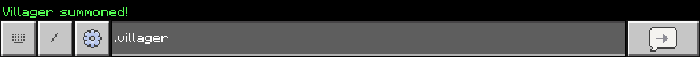 Chat command input for villager summon