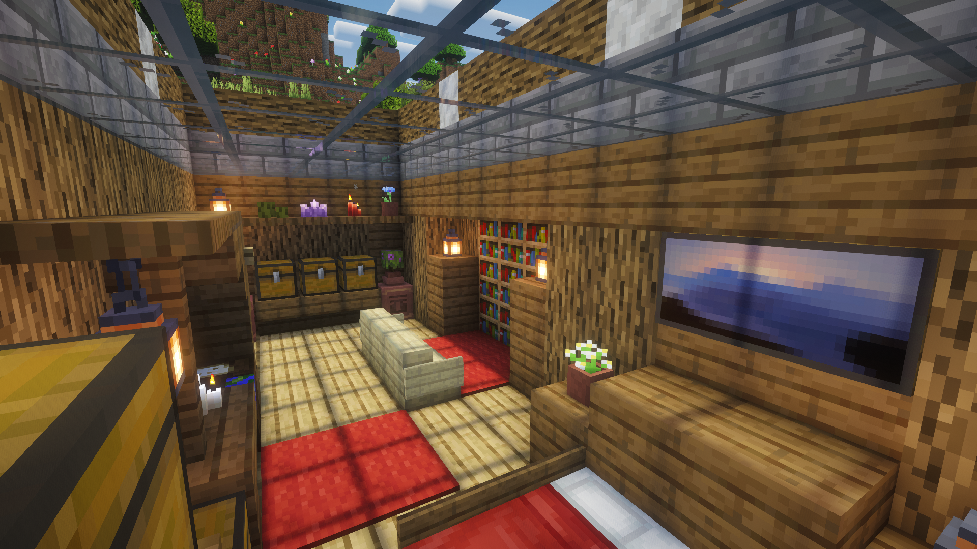 Cozy bedroom with storage