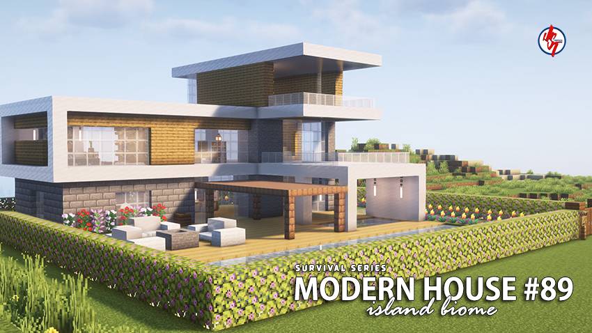Exterior view of the modern survival house